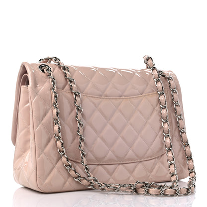 Chanel Patent Quilted Jumbo Double Flap Light Pink 2 of 9