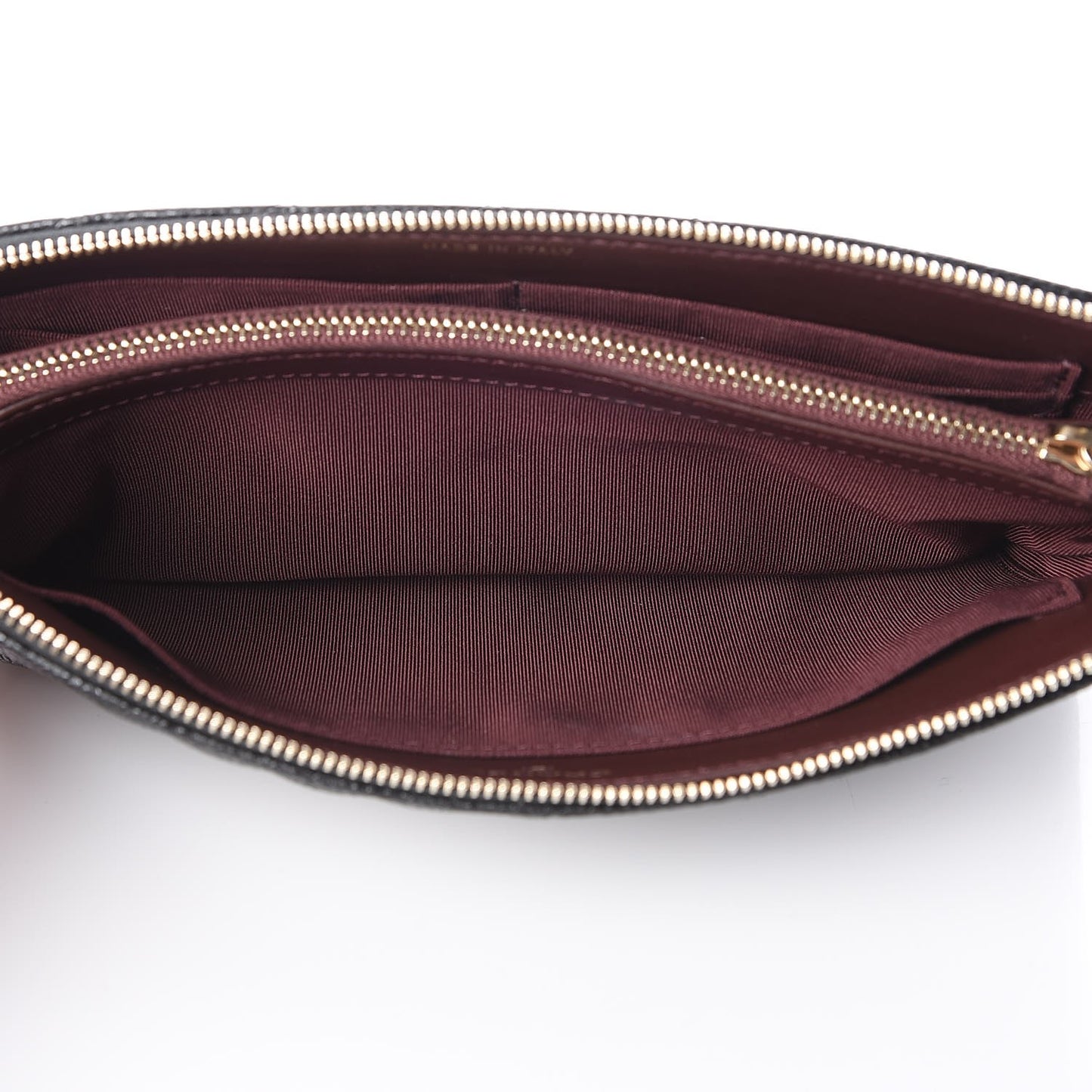 Caviar Quilted Large Zipped Clutch Black