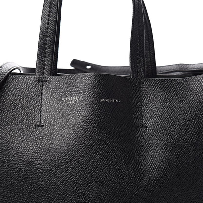Celine Grained Calfskin Small Vertical Cabas Black 9 of 9