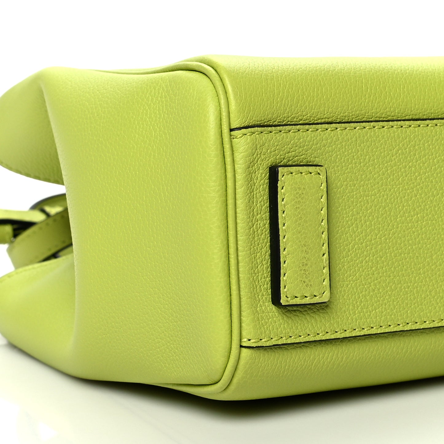 Grained Calfskin Small La Medusa Chain Tote Citron