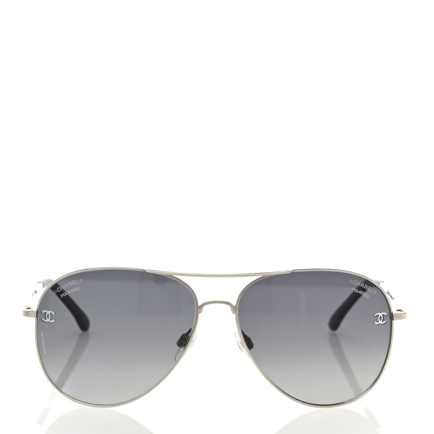 Chanel Aviator CC Sunglasses 4189-T-Q Silver 2 of 8