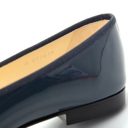 Chanel Patent CC Cap Toe Ballerina Flats 39 Navy 10 of 10