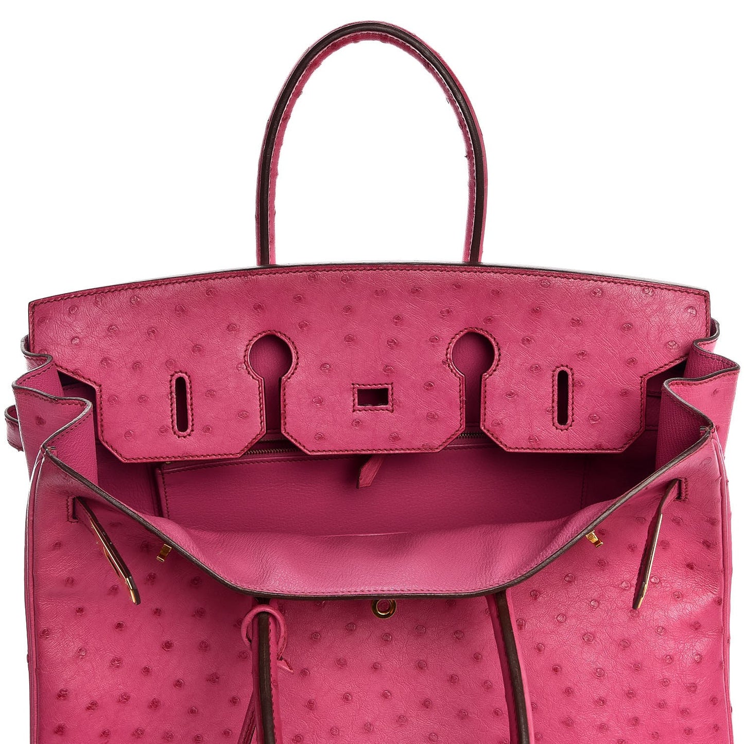 Ostrich Birkin 35 Fuchsia