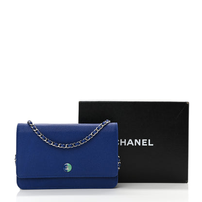 Chanel Caviar Wallet on Chain WOC Blue 13 of 13