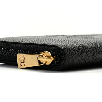 Chanel Caviar Large Timeless CC Zip Around Wallet Black 10 of 13