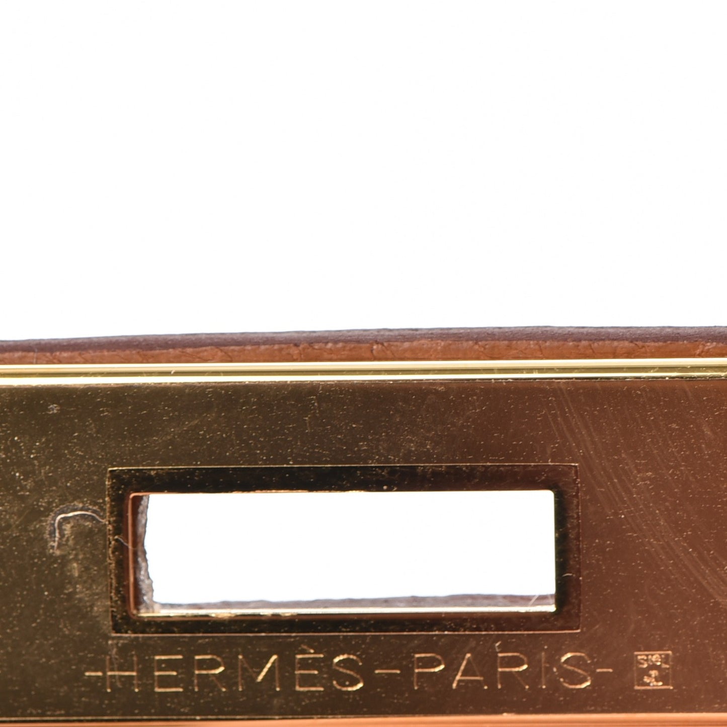 Taurillon Clemence Retourne Horseshoe Kelly 28 Gold