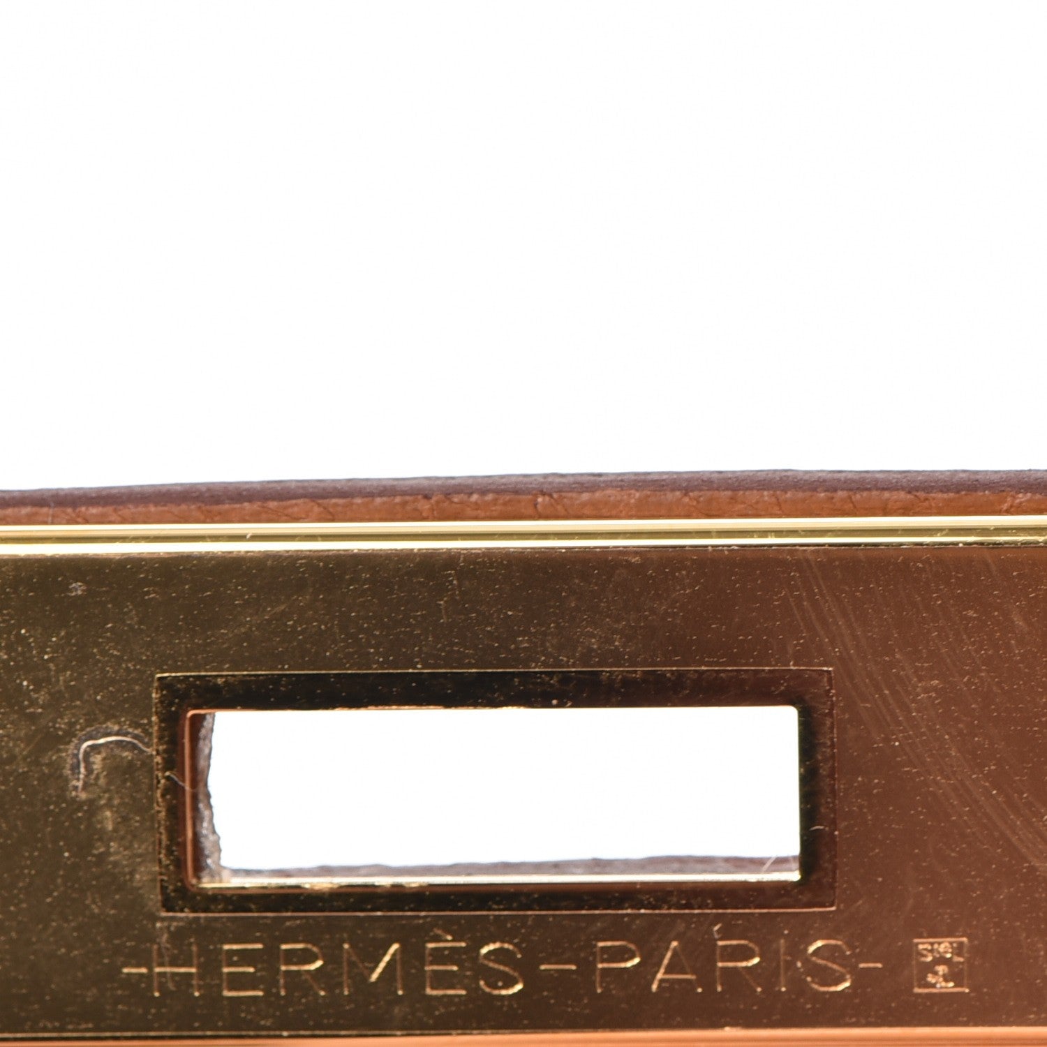 Hermes Taurillon Clemence Retourne Horseshoe Kelly 28 Gold 26 of 40