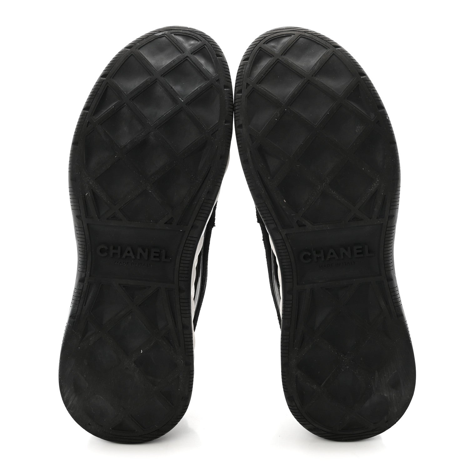 Chanel Suede Calfskin Nylon Grosgrain CC Sneakers 37 Black 6 of 9