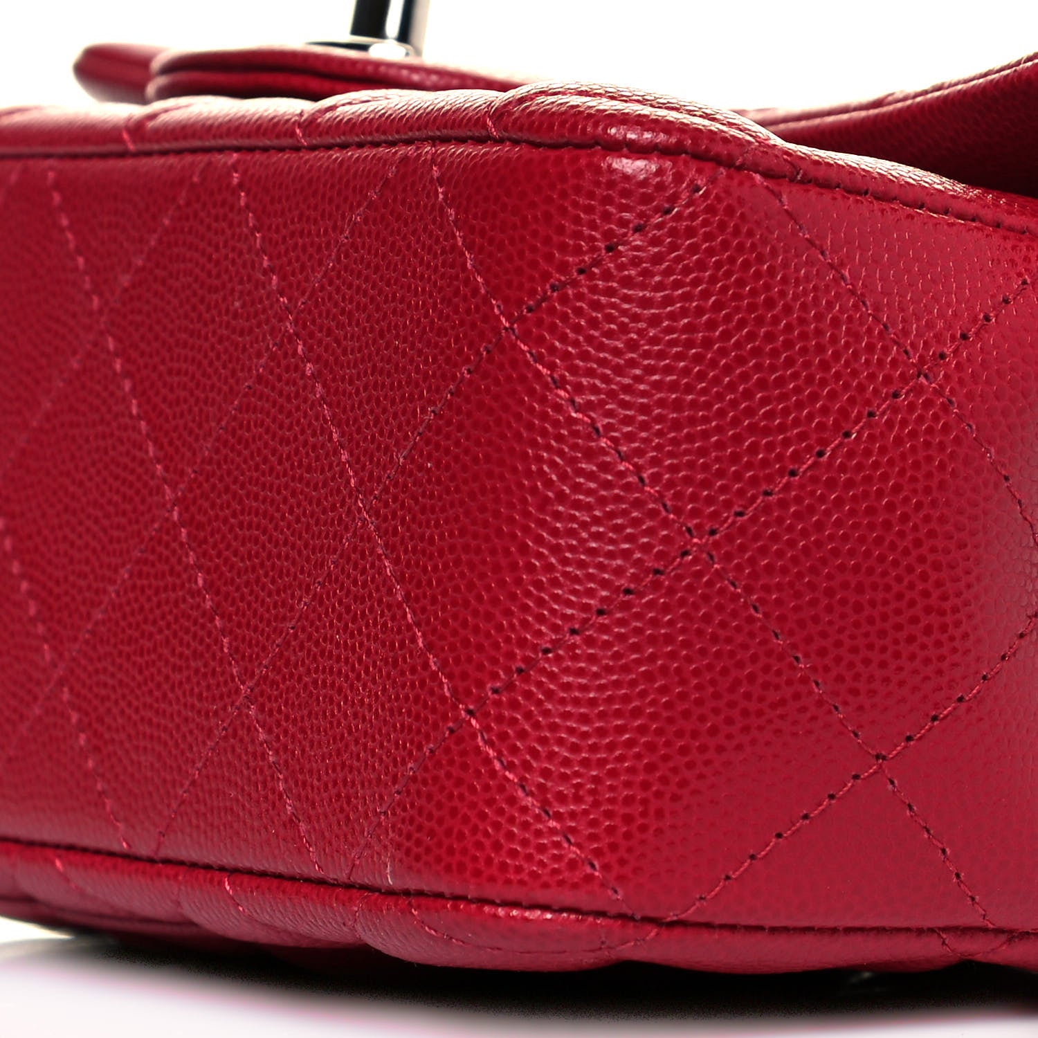 Chanel Caviar Quilted Mini Rectangular Flap Dark Pink 10 of 11