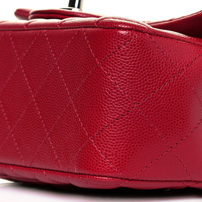 Chanel Caviar Quilted Mini Rectangular Flap Dark Pink 10 of 11