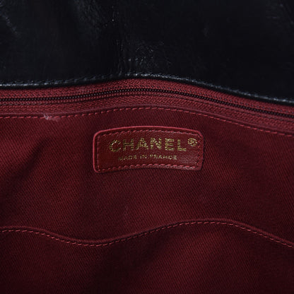 Chanel Glazed Calfskin Quilted Large Front Pocket Tote Black 6 of 12