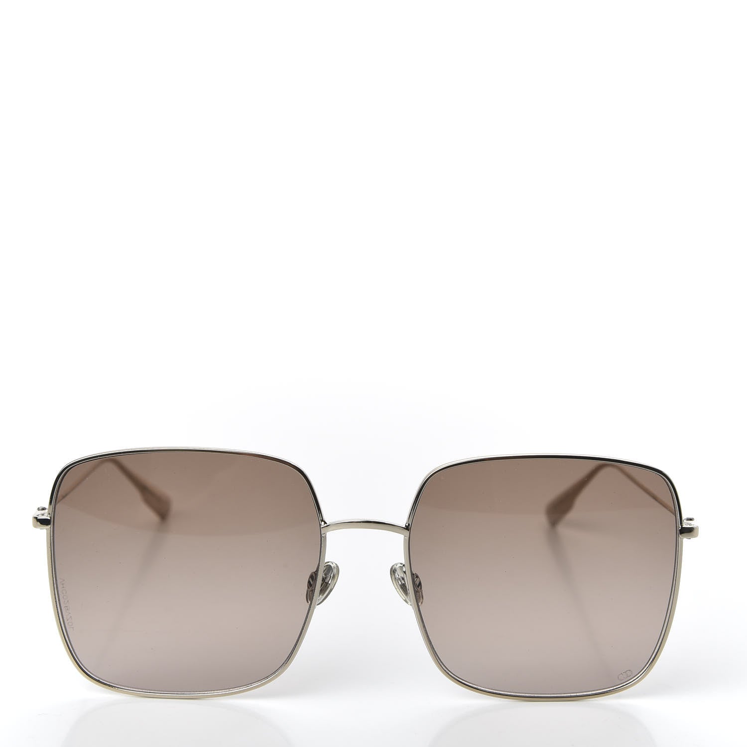 Christian Dior Metal Stellaire 1 Square Sunglasses Brown Silver 2 of 7