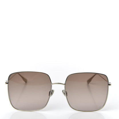 Christian Dior Metal Stellaire 1 Square Sunglasses Brown Silver 2 of 7
