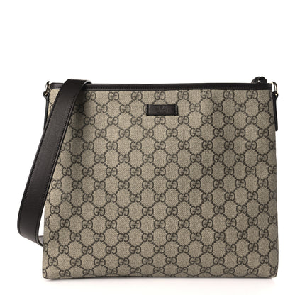 Gucci GG Plus Monogram Medium Flat Messenger Bag Dark Brown 1 of 9