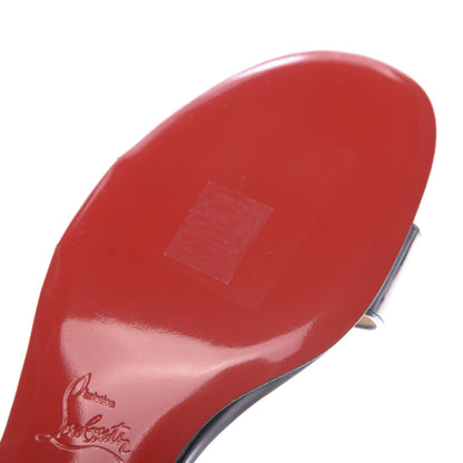 Christian Louboutin Patent Multipot 25 Block Heel Sandals 38 Black 10 of 11