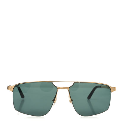Cartier Metal Santos de Cartier Pilot Sunglasses CT0385S Gold 2 of 7
