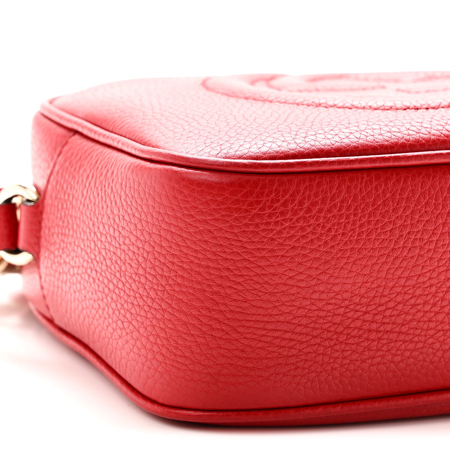 Gucci Pebbled Calfskin Small Soho Disco Bag Vibrant Red 9 of 10