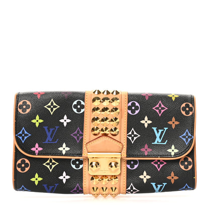 Louis Vuitton Monogram Multicolor Courtney Clutch Black 1 of 7