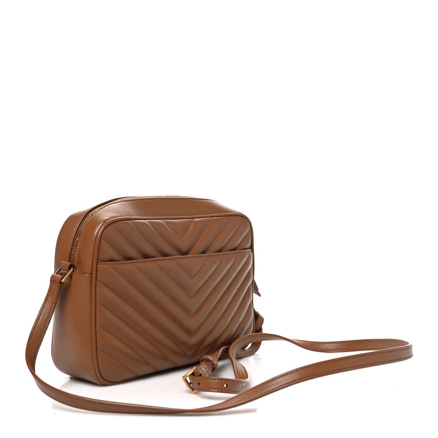 Saint Laurent Calfskin Matelasse Monogram Lou Camera Bag Cinnamon 2 of 9