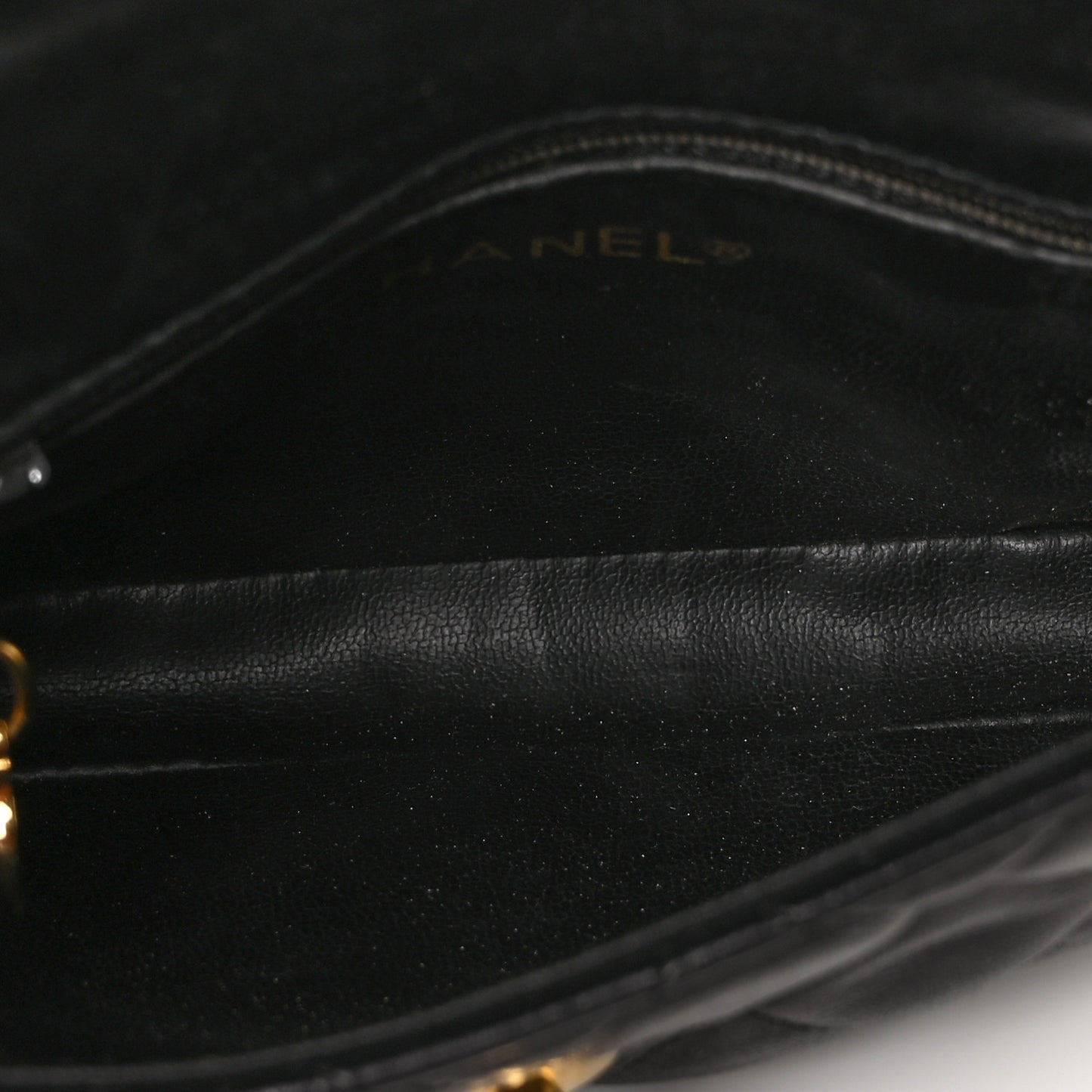 Lambskin Quilted Flap Waist Belt Bag 75 30 Black
