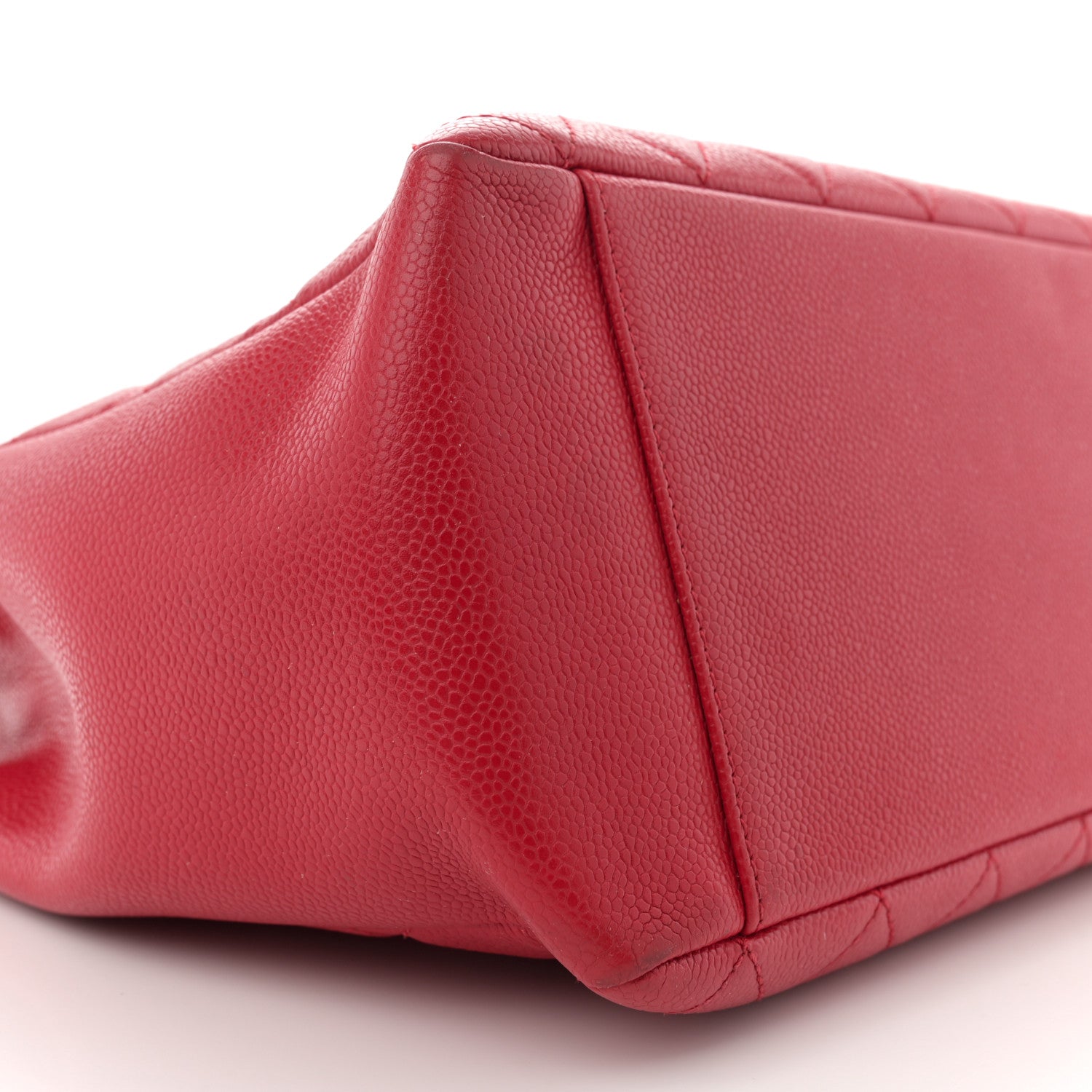 Chanel Caviar Quilted Grand Shopping Tote GST Red 10 of 17