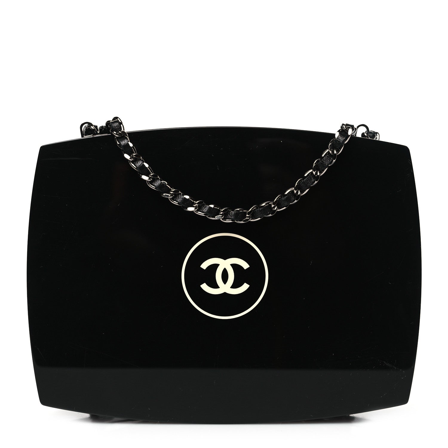 Chanel Plexiglass Compact Box Clutch Black 1 of 10
