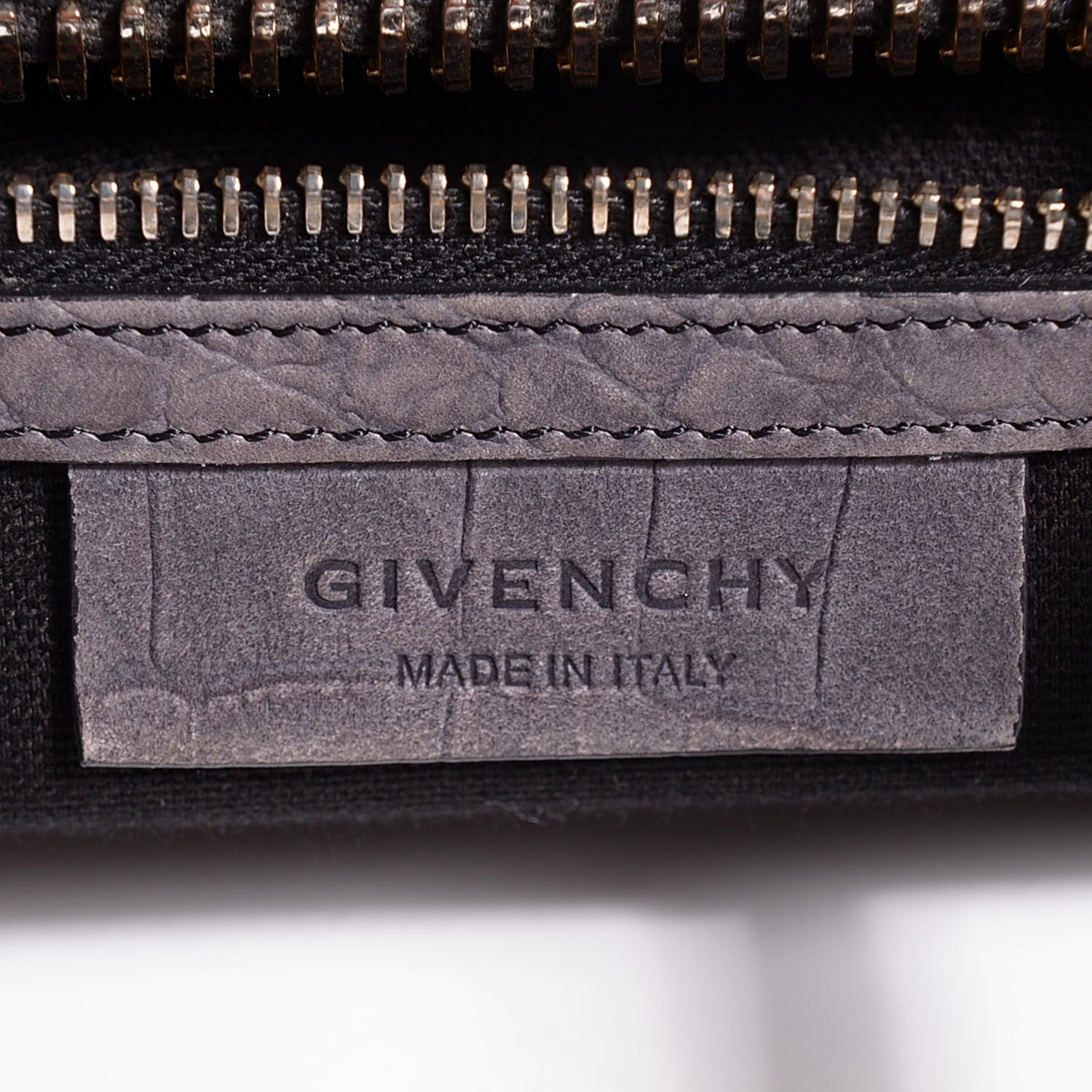 Givenchy Nubuck Crocodile Embossed Medium Antigona Washed Black 6 of 7