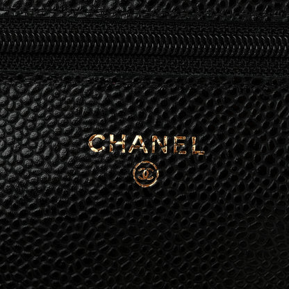 Chanel Caviar Quilted Wallet On Chain WOC Black 6 of 12