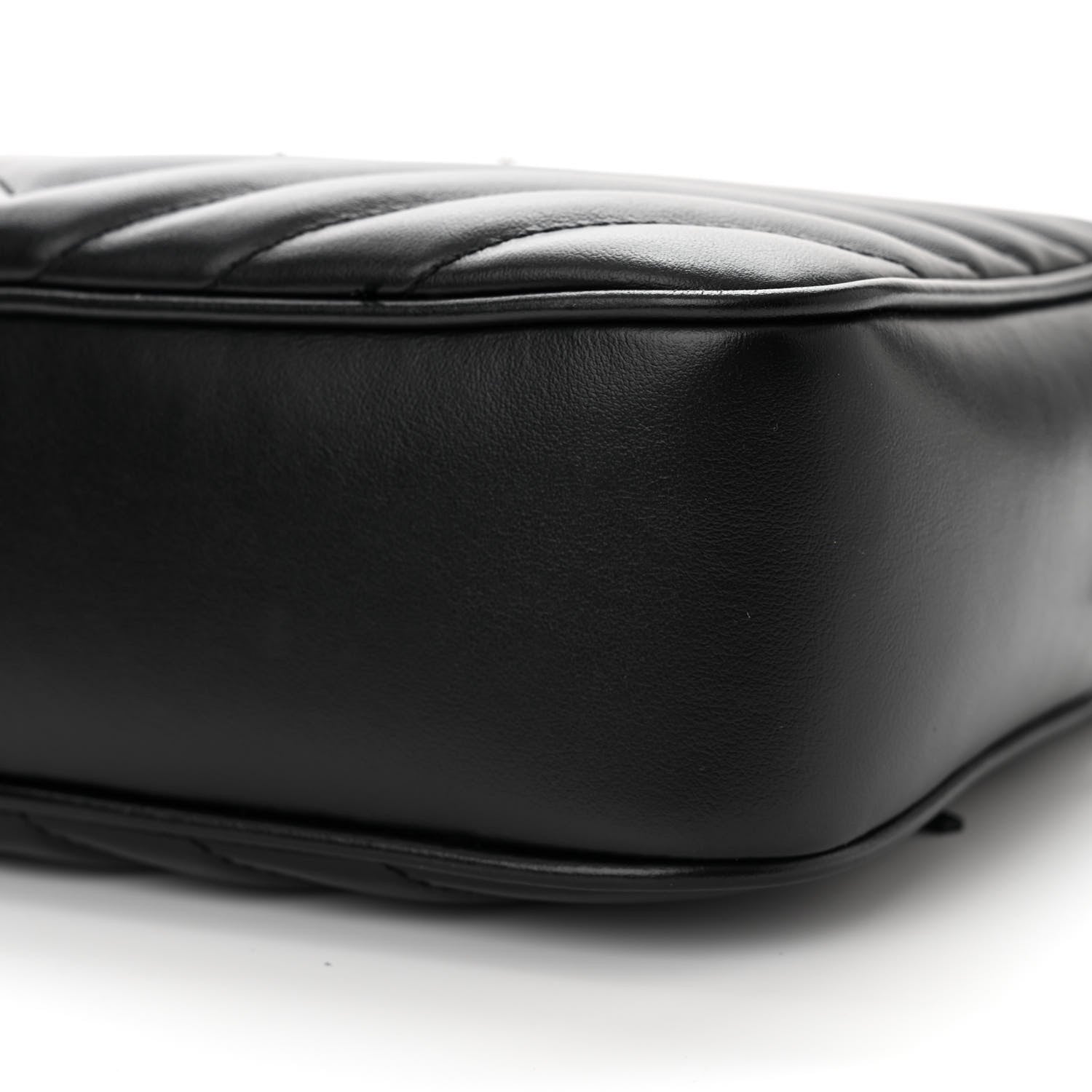 Saint Laurent Calfskin Matelasse Monogram Monochrome Lou Camera Bag Black 10 of 10