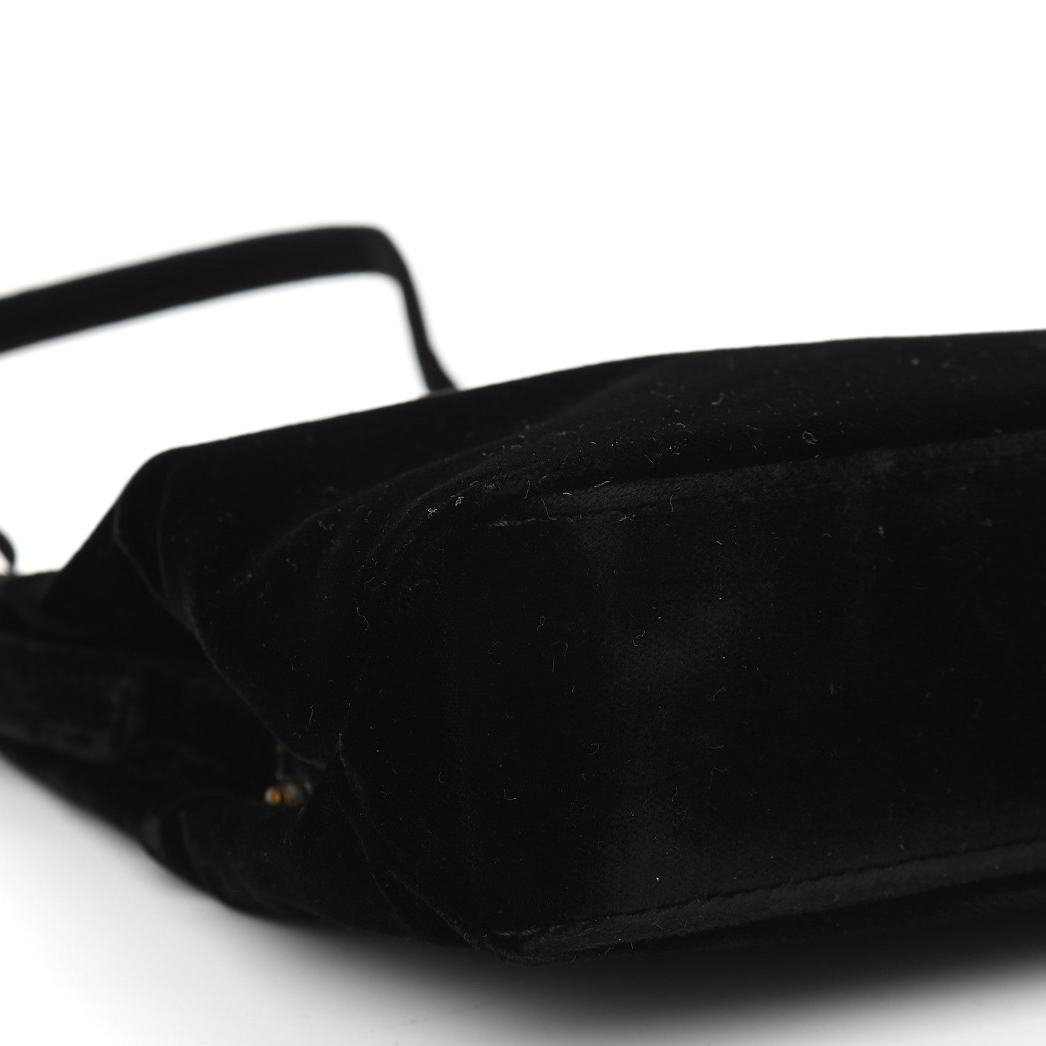 Fendi Velvet Shoulder Bag Black 7 of 8