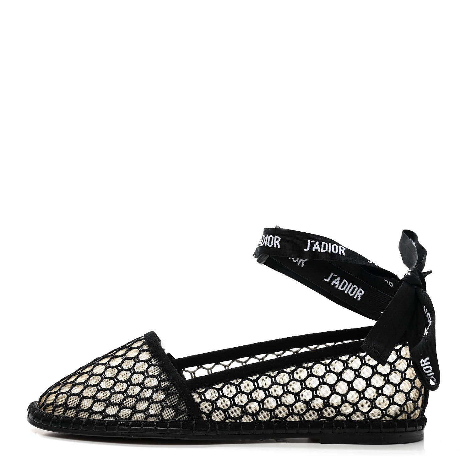 Christian Dior Suede Resille Nicely-D Ballet Flat 35 Black 1 of 8