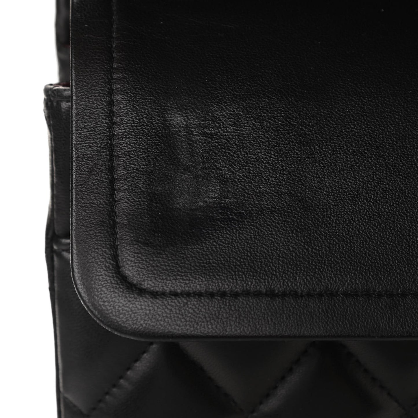 Lambskin Quilted Maxi Double Flap Black