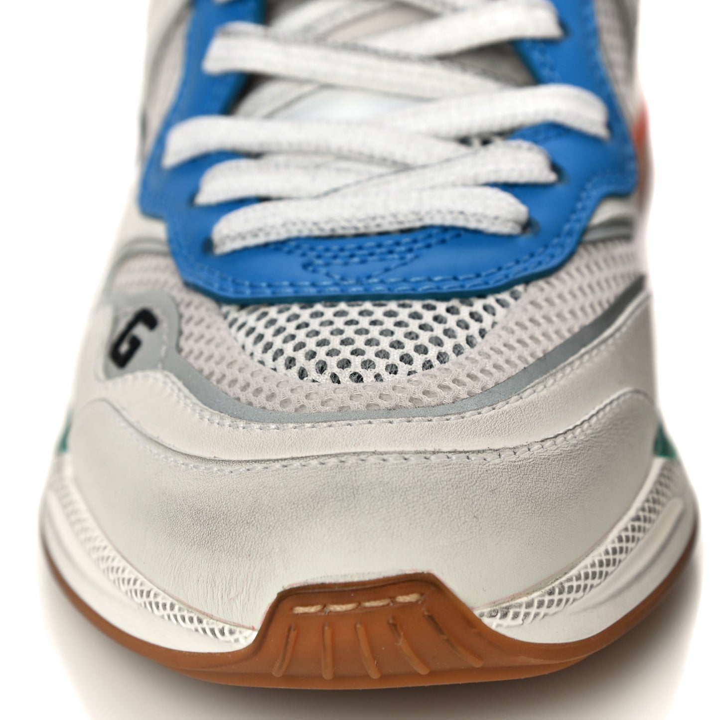 Calfskin Womens Ultrapace Sneakers 36.5 White Silver