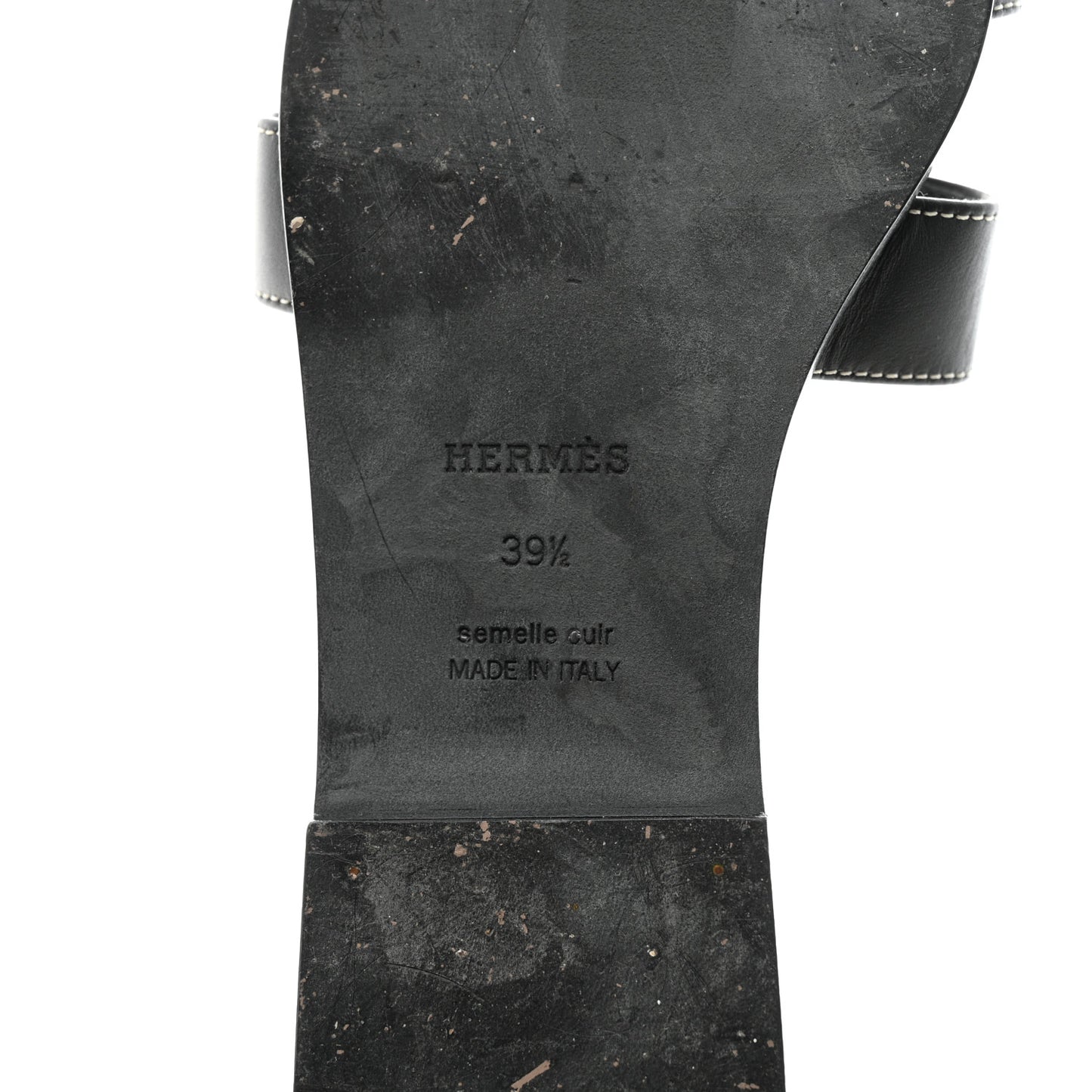 Box Calfskin Oran Sandals 39.5 Black