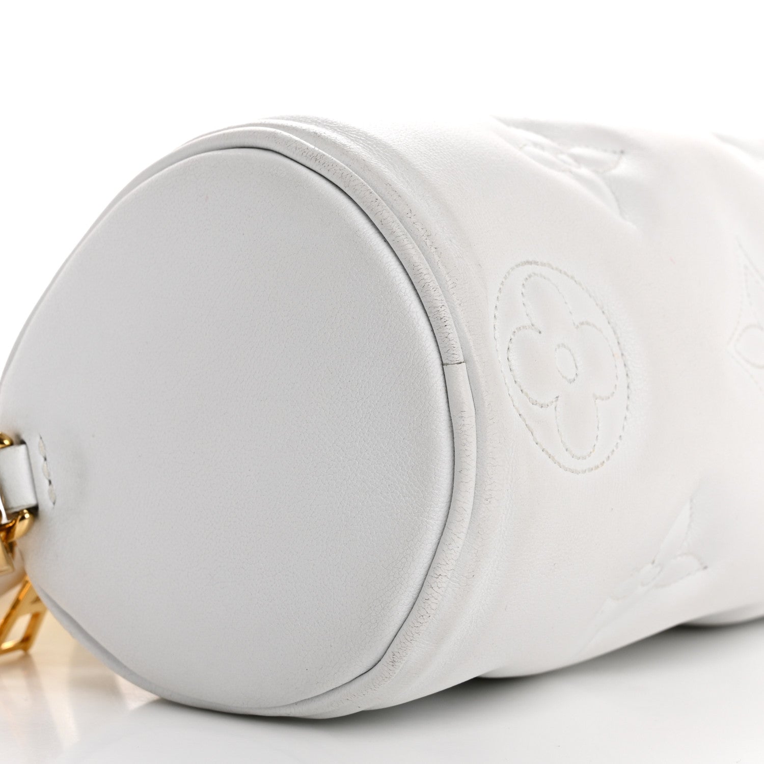 Louis Vuitton Calfskin Bubblegram Papillon BB Snow White 8 of 15