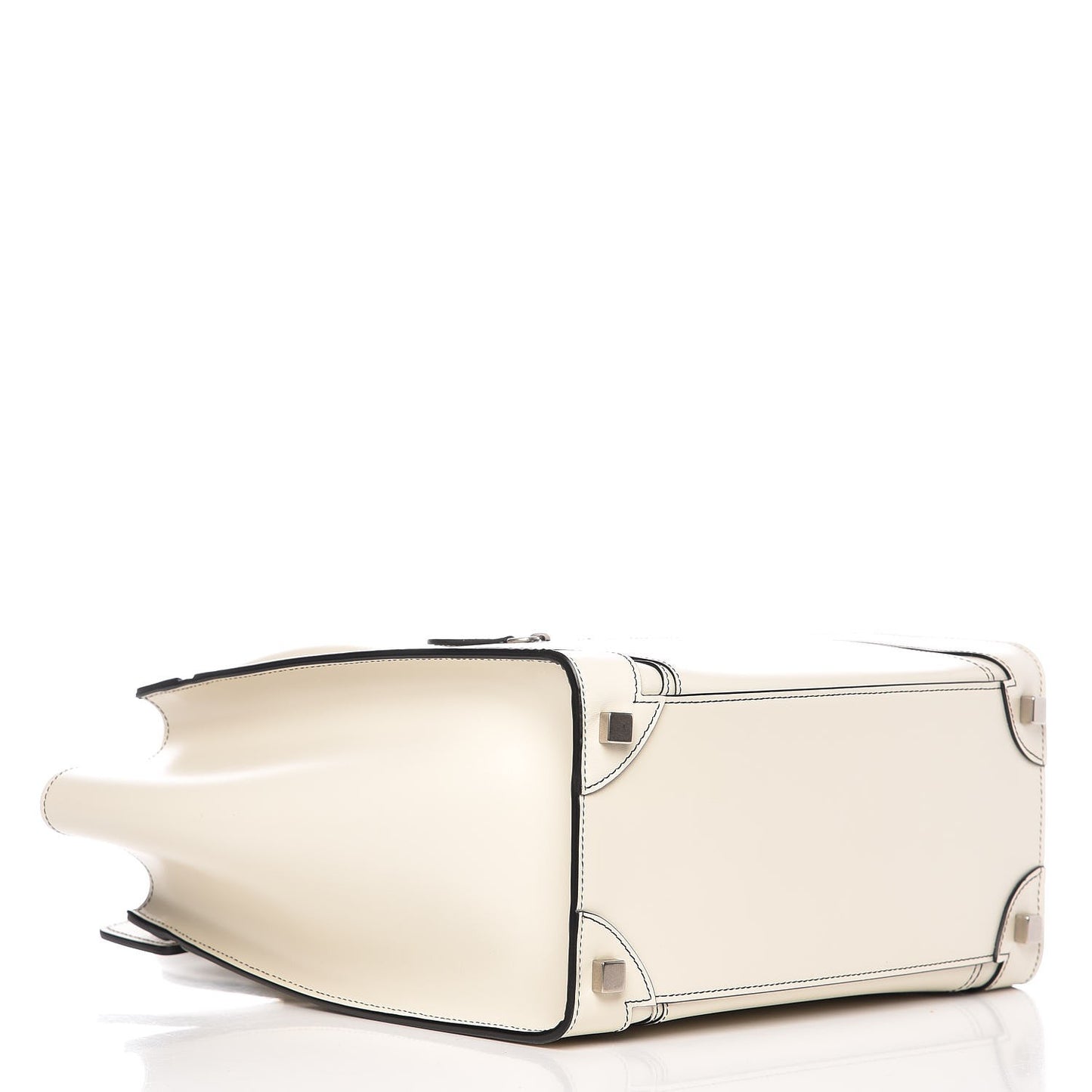 Satin Calfskin Micro Debossed Luggage White