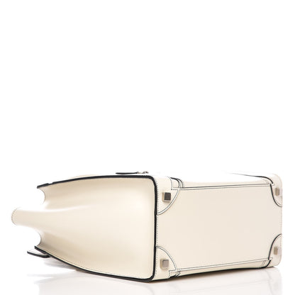 Celine Satin Calfskin Micro Debossed Luggage White 4 of 8