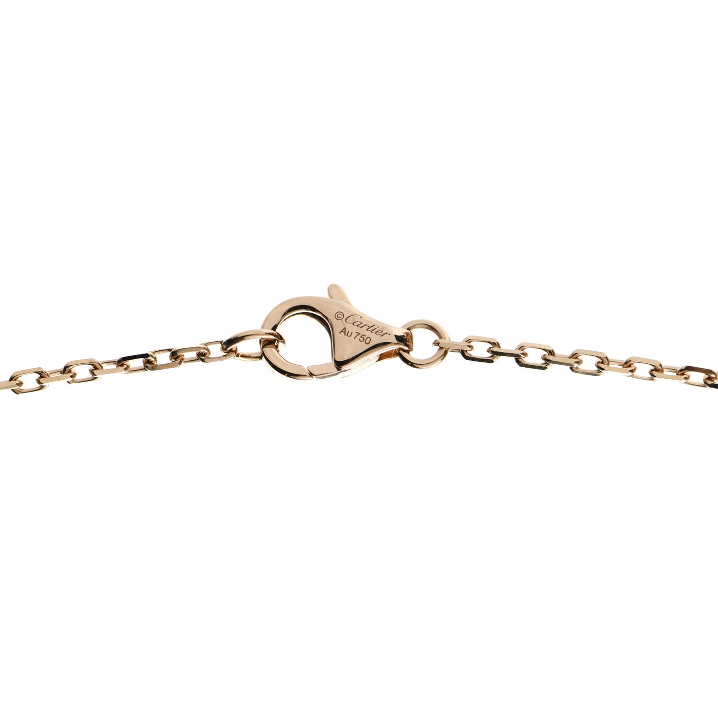 18K Pink Gold Diamond Interlocking LOVE Paved Necklace