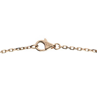 Cartier 18K Pink Gold Diamond Interlocking LOVE Paved Necklace 4 of 6