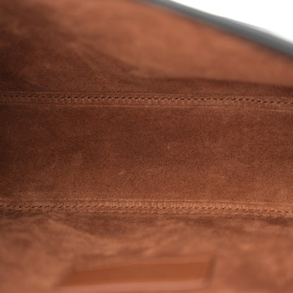 Saint Laurent Calfskin Crocodile Embossed Le 5 A 7 Hobo Black 5 of 11