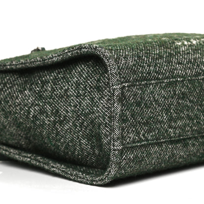 Chanel Mixed Fibers Calfskin Small Deauville Tote Green 9 of 10