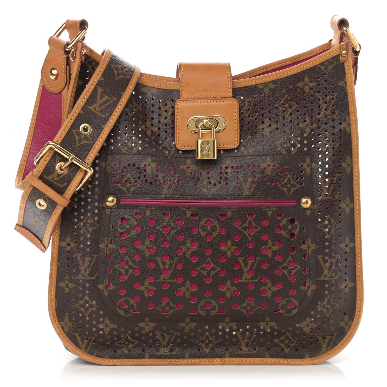 Louis Vuitton Monogram Perforated Musette Fuchsia 1 of 11