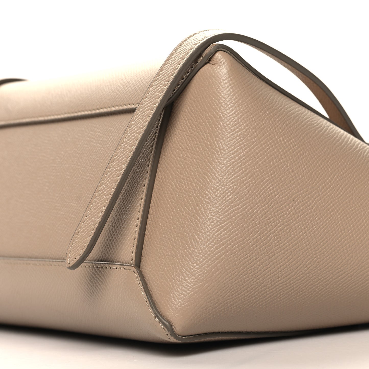 Grained Calfskin Micro Belt Bag Light Taupe