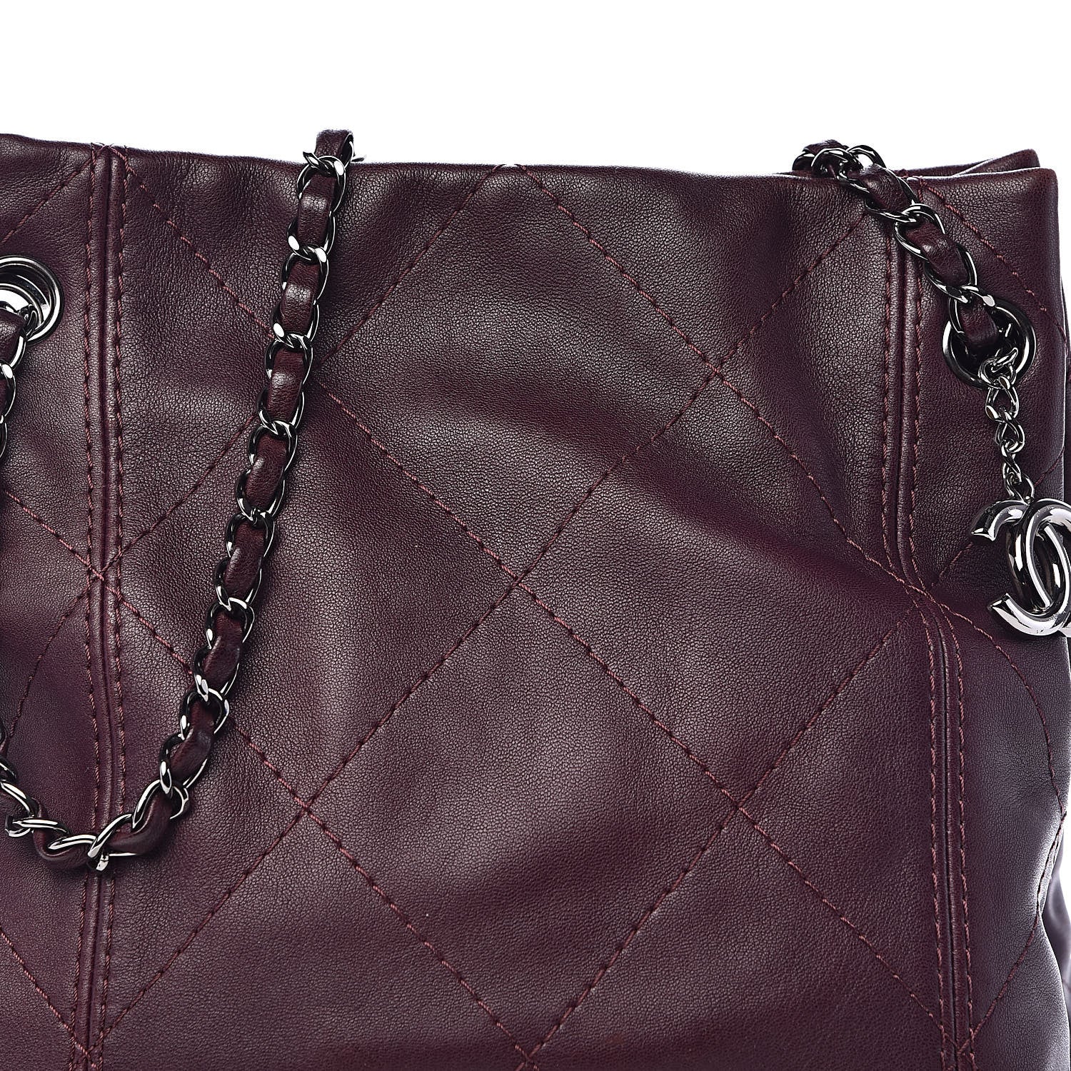 Chanel Lambskin Soft Touch Shoulder Bag Prune 10 of 10