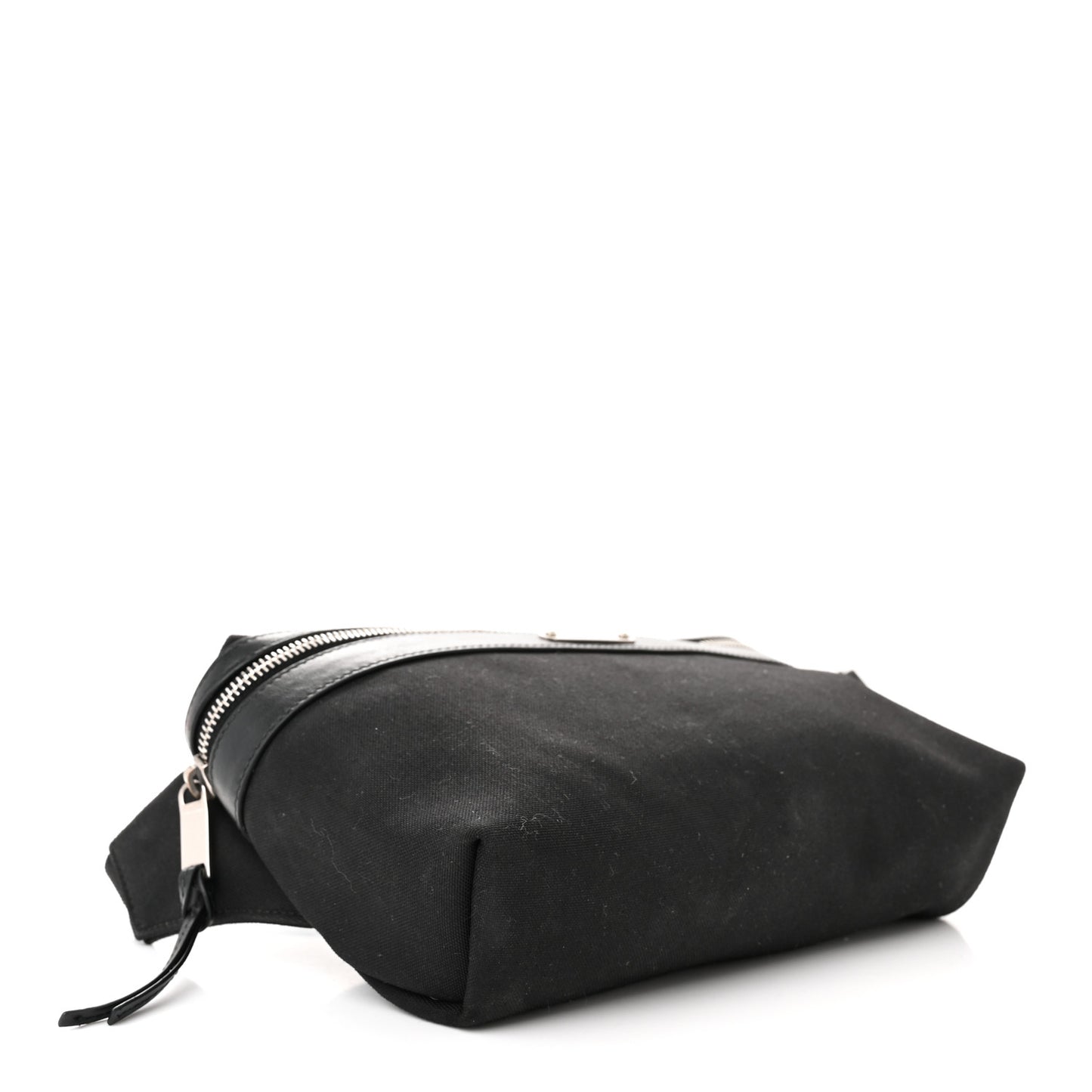 Canvas Calfskin City Belt Bag Black