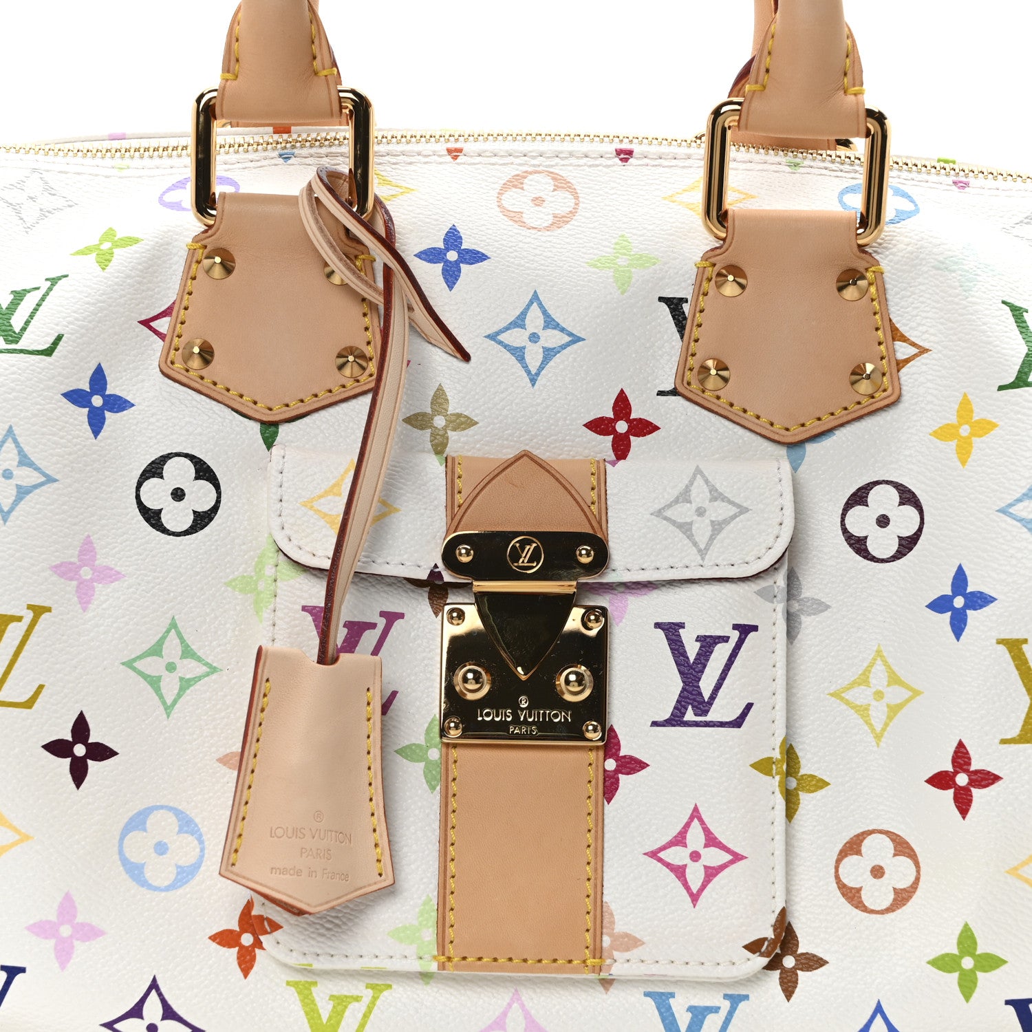 Louis Vuitton Monogram Multicolor Speedy 30 White 7 of 9
