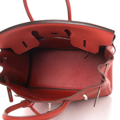 Hermes Togo Birkin 25 Rouge Casaque 4 of 11