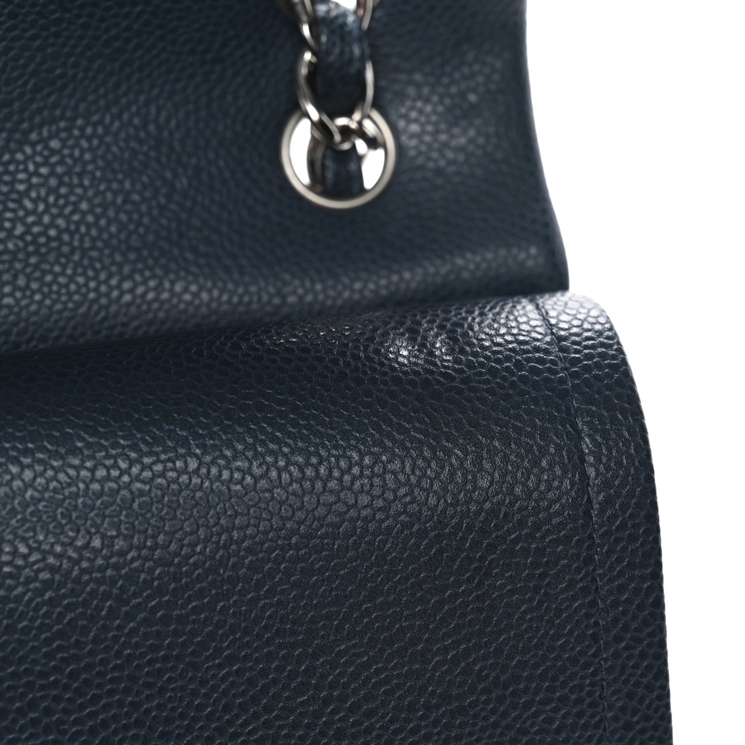 Chanel Caviar Quilted Jumbo Double Flap Blue 11 of 13