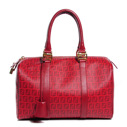 Fendi Zucchino Spalmati Vitello Medium Forever Boston Bordeaux Rubino 1 of 9