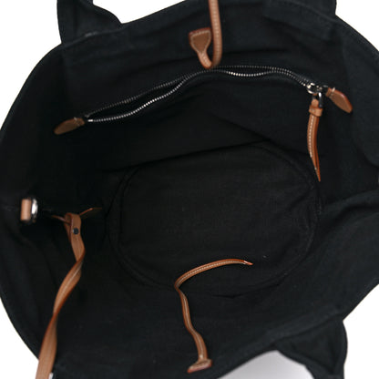 Prada Canapa Small Shopping Tote Black 6 of 16